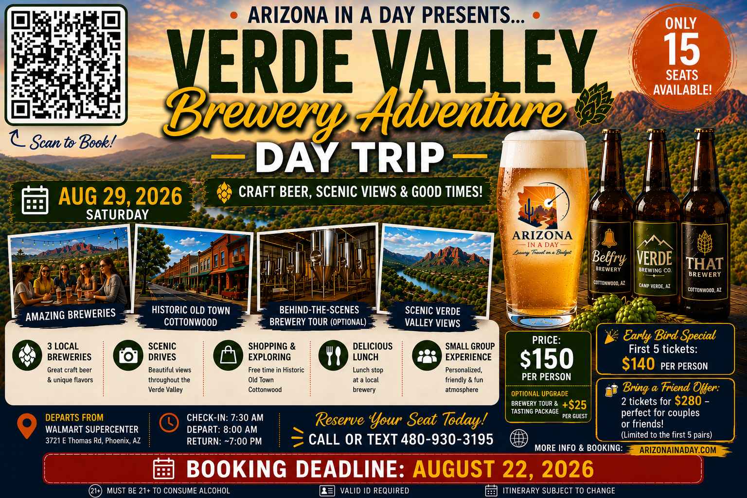 Verde Valley Brewery Adventure Day  x 2 / With Upgrade